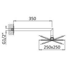 Верхний душ Cezares Czr CZR-B-TDD-25-BIO Белый матовый