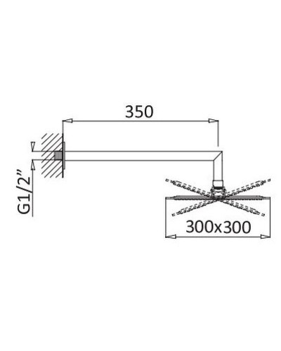 Верхний душ Cezares Czr CZR-B-TDD-30-01 Хром