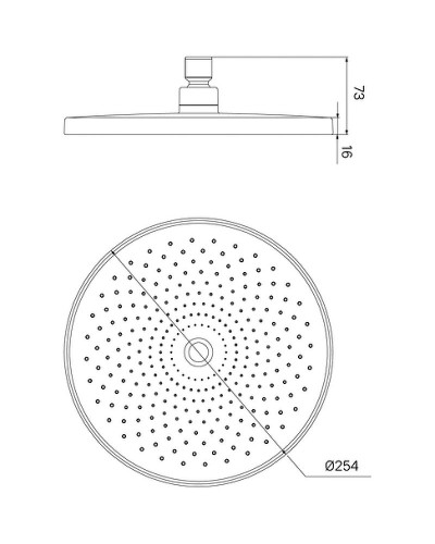 Верхний душ Iddis Optima Home OPH25BPi64 Черный матовый