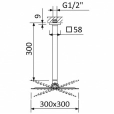 Верхний душ Cezares Czr CZR-B-TDDQ-30/30-01 Хром