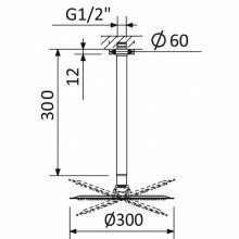 Верхний душ Cezares Czr CZR-B-TDDR-30/30-01 Хром