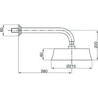 Верхний душ Cezares Olimp CZR-TDD2-01 Хром