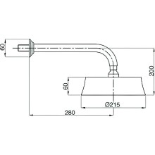 Верхний душ Cezares Olimp CZR-TDD2-01 Хром