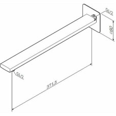 Кронштейн для верхнего душа AM.PM 37 F0500703 Хром