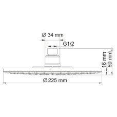 Верхний душ WasserKRAFT A067 Хром