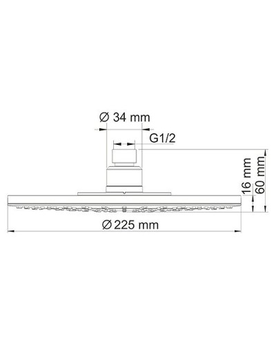 Верхний душ WasserKRAFT A067 Хром