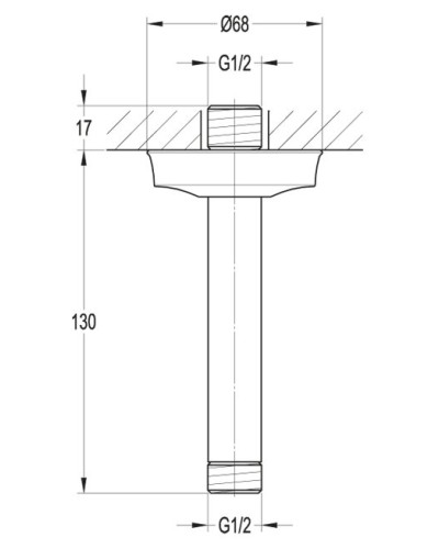 Излив для душа, вертикальный Cezares CZR-F-TDAV4-01