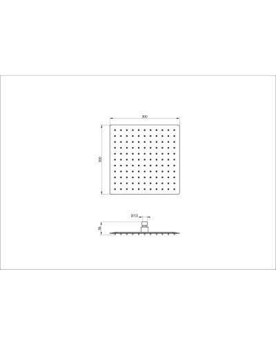 Тропическая лейка для душа WONZON & WOGHAND, Черный матовый (WW-88DP02-MB)