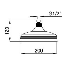 Верхний душ, диаметр 20 см CEZARES CZR-U-SP8-20-01