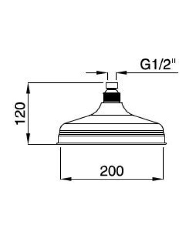 Верхний душ, диаметр 20 см CEZARES CZR-U-SP8-20-01