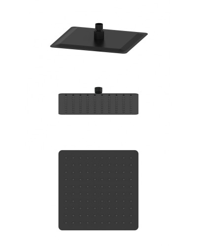 Тропическая лейка для душа WONZON & WOGHAND, Черный матовый (WW-88DP06-MB)