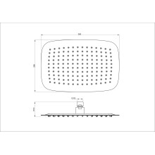 Тропическая лейка для душа WONZON & WOGHAND, Хром (WW-88DP03-CR)