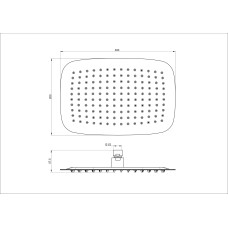Тропическая лейка для душа WONZON & WOGHAND, Хром (WW-88DP03-CR)