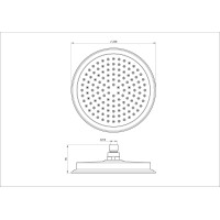 Тропическая лейка для душа WONZON & WOGHAND, Черный матовый (WW-88DP05-MB)