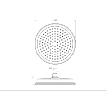 Тропическая лейка для душа WONZON & WOGHAND, Черный матовый (WW-88DP05-MB)