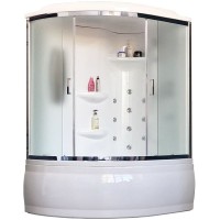 Душевой бокс Royal Bath ALP 170х100 RB170ALP-C-CH-R с гидромассажем стекло матовое задняя стенка Белая