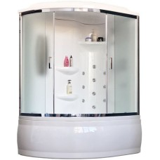 Душевой бокс Royal Bath ALP 170х100 RB170ALP-C-CH-R с гидромассажем стекло матовое задняя стенка Белая