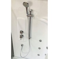 Душевой бокс Royal Bath ALP 170х100 RB170ALP-C-CH-R с гидромассажем стекло матовое задняя стенка Белая