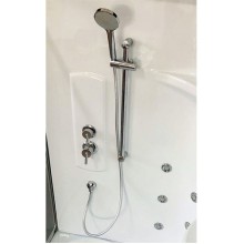 Душевой бокс Royal Bath ALP 170х100 RB170ALP-C-CH-R с гидромассажем стекло матовое задняя стенка Белая