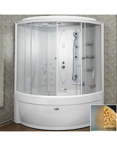 Душевой бокс Radomir Вирсавия 170x125 L 1-04-1-1-4-0691 профиль Белый стекло матовое