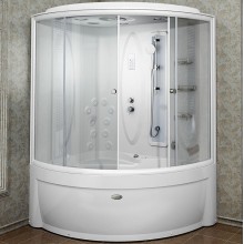 Душевой бокс Radomir Вирсавия 170x125 L 1-04-1-1-4-0690 профиль Белый стекло прозрачное