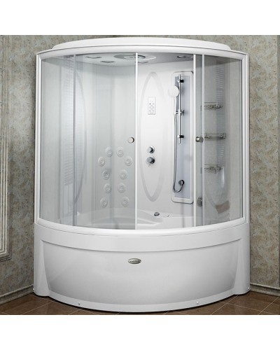 Душевой бокс Radomir Вирсавия 170x125 L 1-04-1-1-4-0690 профиль Белый стекло прозрачное