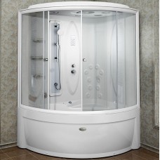 Душевой бокс Radomir Вирсавия 2 170x125 R 1-04-1-2-5-0700 профиль Белый стекло прозрачное
