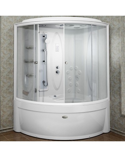 Душевой бокс Radomir Вирсавия 2 170x125 R 1-04-1-2-5-0700 профиль Белый стекло прозрачное