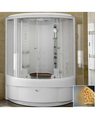 Душевой бокс Radomir Даниэла 140x140 1-04-1-0-0-0731 профиль Белый стекло матовое