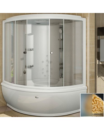 Душевой бокс Radomir Калифорния 2 155x155 1-04-1-0-5-0811 профиль Белый стекло матовое