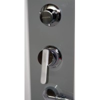 Душевой бокс Radomir Лаура 128x128 1-04-1-0-4-0860 профиль Белый стекло прозрачное