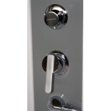 Душевой бокс Radomir Лаура 128x128 1-04-1-0-4-0860 профиль Белый стекло прозрачное