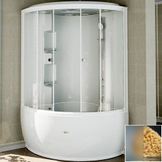 Душевой бокс Radomir Лаура 128x128 1-04-1-0-5-0871 профиль Белый стекло матовое