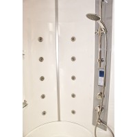 Душевой бокс Radomir Лаура 128x128 1-04-1-0-5-0890 профиль Белый стекло прозрачное