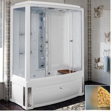 Душевой бокс Radomir Элис 1 168x85 R 1-04-1-2-4-0951 профиль Белый стекло матовое