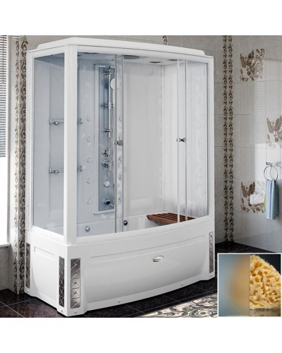 Душевой бокс Radomir Элис 1 168x85 R 1-04-1-2-4-0951 профиль Белый стекло матовое