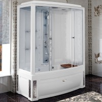 Душевой бокс Radomir Элис 1 168x85 R 1-04-1-2-4-0950 профиль Белый стекло прозрачное