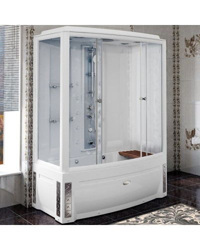 Душевой бокс Radomir Элис 1 168x85 R 1-04-1-2-4-0950 профиль Белый стекло прозрачное