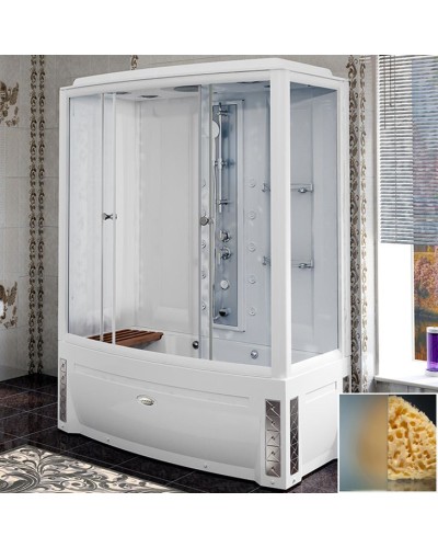 Душевой бокс Radomir Элис 2 168x85 L 1-04-1-1-5-0961 профиль Белый стекло матовое