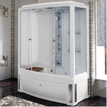 Душевой бокс Radomir Элис 2 168x85 L 1-04-1-1-5-0960 профиль Белый стекло прозрачное