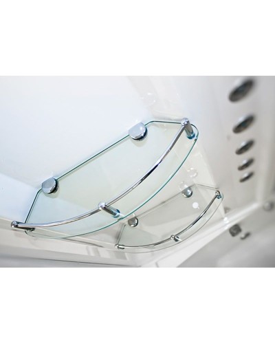 Душевой бокс Radomir Элис 2 168x85 L 1-04-1-1-5-0960 профиль Белый стекло прозрачное