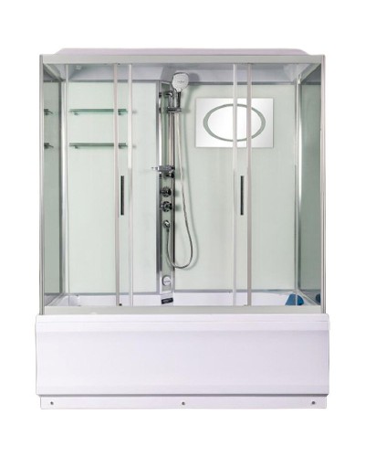 Душевой бокс WeltWasser WW500 Emmer 170/85/55-2 170х85 10000004660 профиль Хром стекло прозрачное