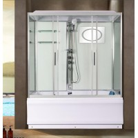 Душевой бокс WeltWasser WW500 Emmer 170/85/55-2 170х85 10000004660 профиль Хром стекло прозрачное