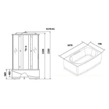 Душевая кабина Niagara 170х75 NG-5170-01 с гидромассажем