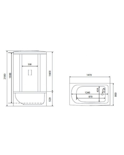 Душевой бокс Timo Eco 148х80 TE-0750 с гидромассажем