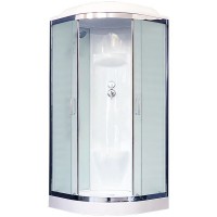 Душевая кабина Royal Bath НК 90x90 RB90HK6-WC-CH стекло матовое задняя стенка Белая