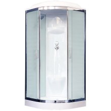 Душевая кабина Royal Bath НК 90x90 RB90HK6-WC-CH стекло матовое задняя стенка Белая