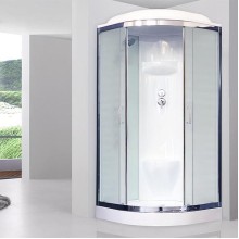 Душевая кабина Royal Bath НК 90x90 RB90HK6-WC-CH стекло матовое задняя стенка Белая
