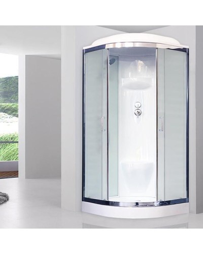 Душевая кабина Royal Bath НК 90x90 RB90HK6-WC-CH стекло матовое задняя стенка Белая