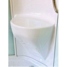 Душевая кабина Royal Bath НК 100x100 RB100HK7-WT-CH с гидромассажем стекло прозрачное задняя стенка Белая